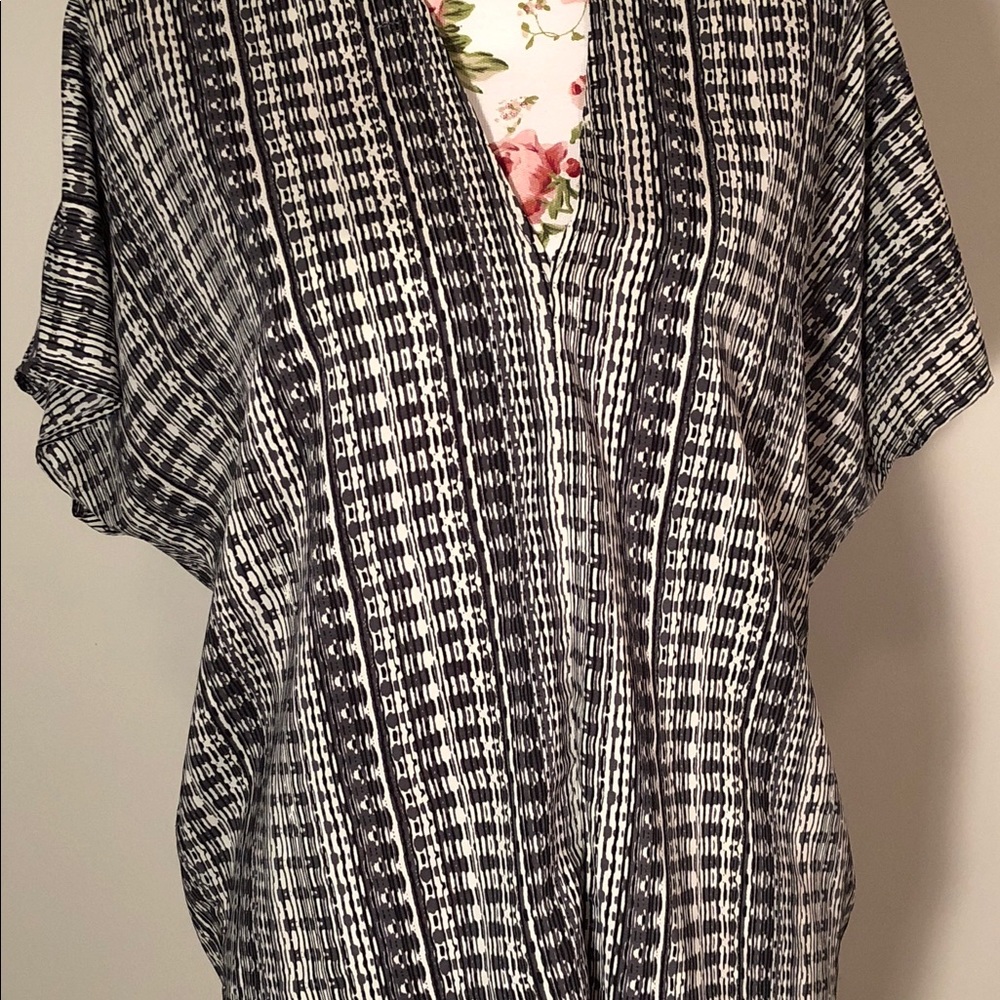 Philosophy baggy tunic in checkered stripes Sz S - Picture 6 of 6